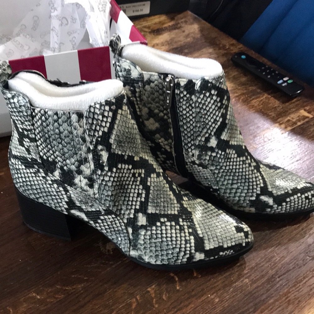 Circus by Sam Edelman Jenna Faux Snakeskin Ankle Boots